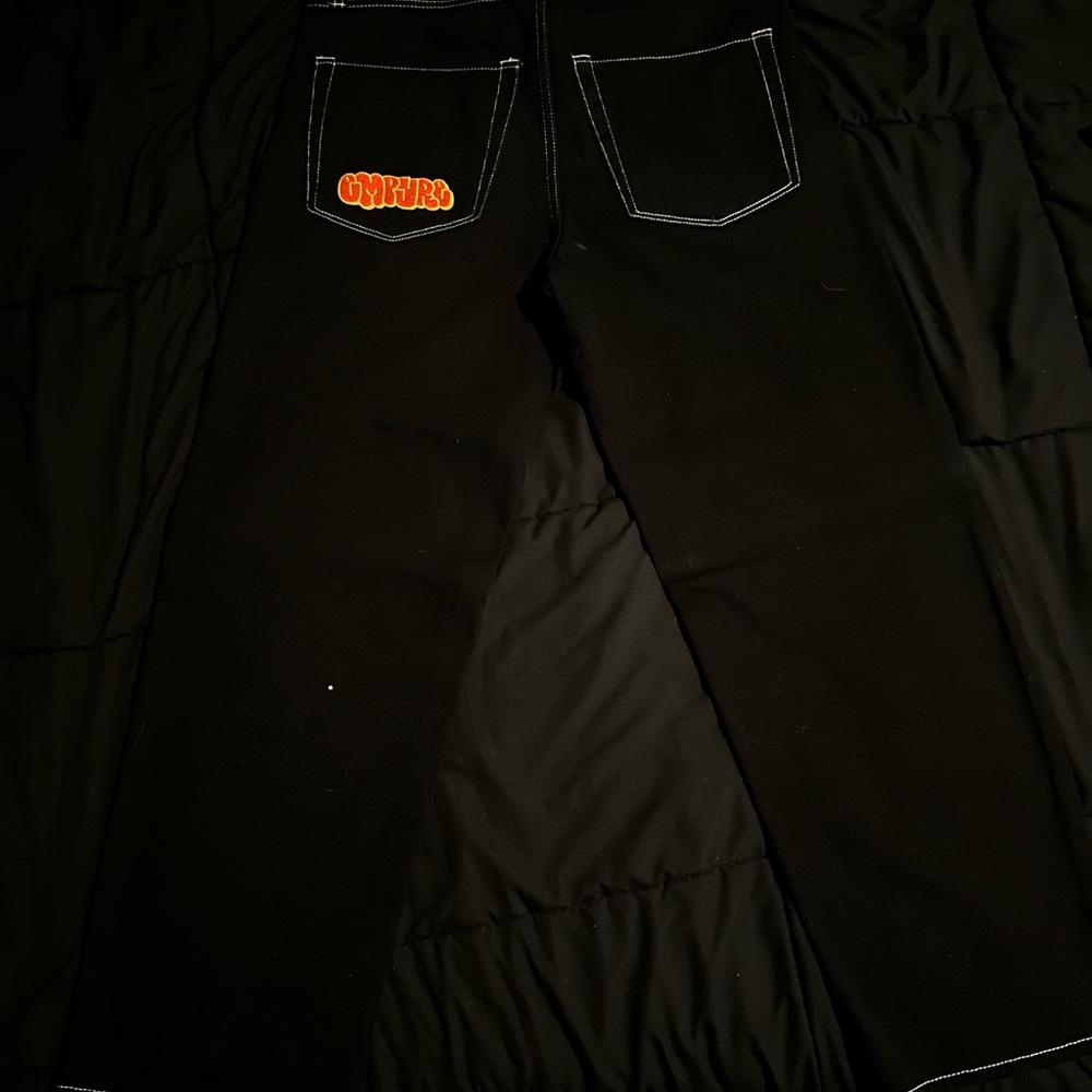 Empyre Black and Orange Cargo Pants
